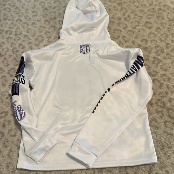 Kids White and Purple Hoodie - Picture 4 of 5
